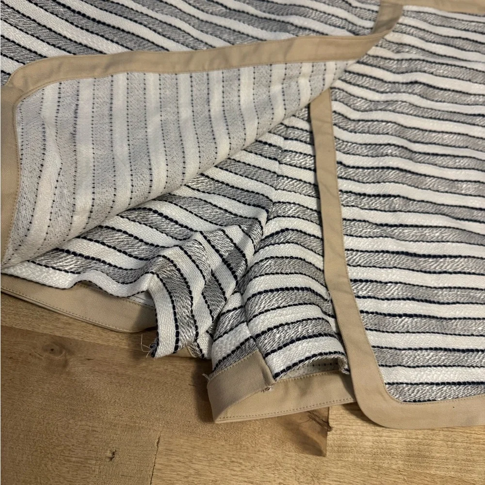 NWT If Only Studio Striped Cotton-Blend Surplice Skort
